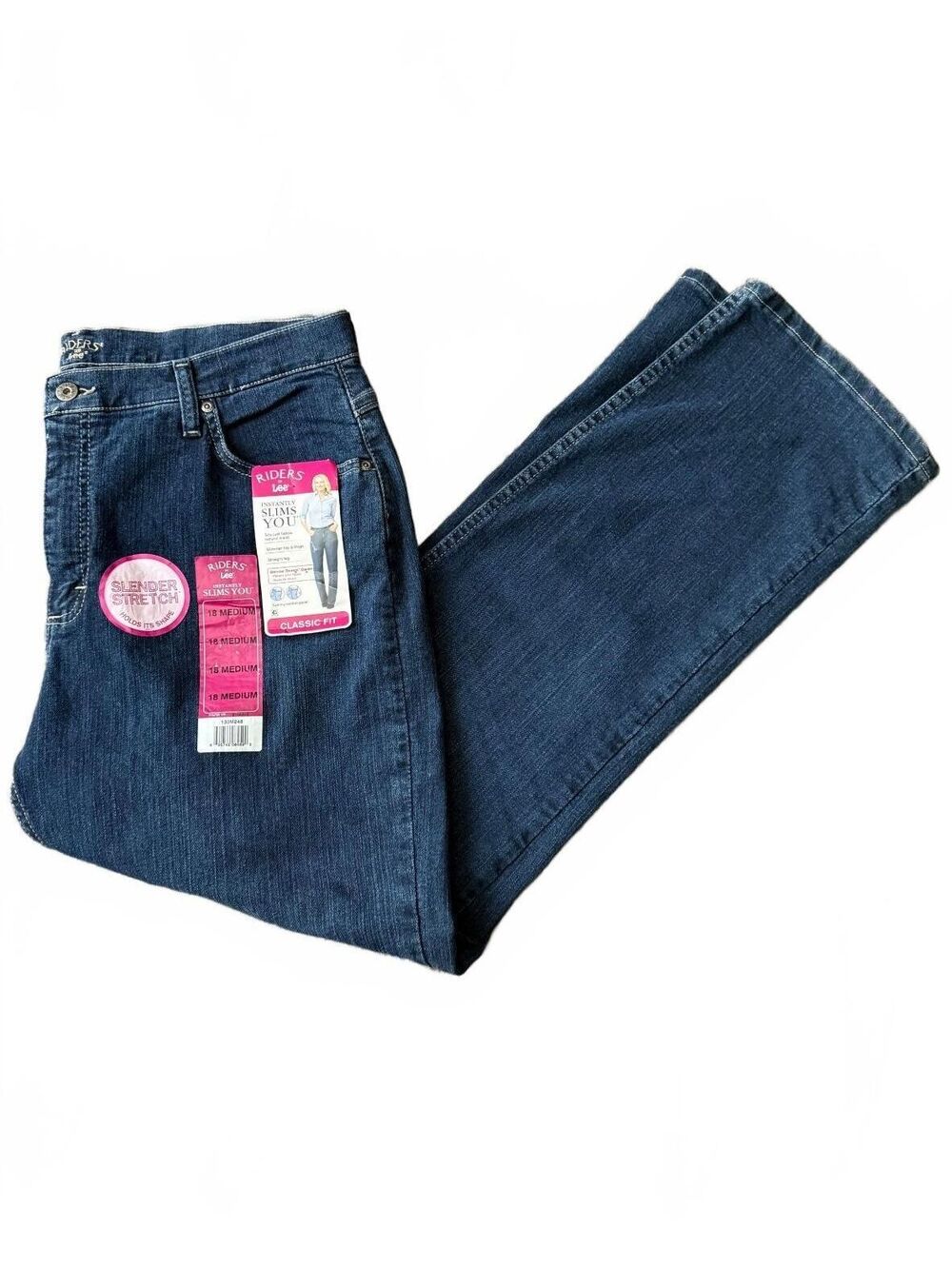 Riders by Lee NEW Women's Denim Jeans Size 18 Instantly Slims Streetwear Blue